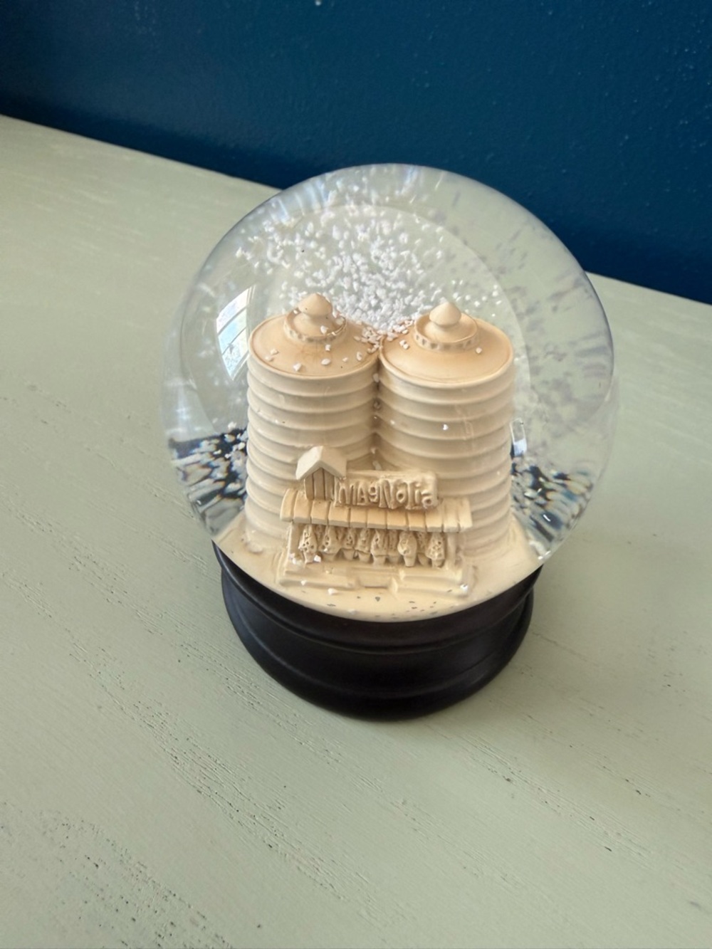 Magnolia Silols 4" Snow Globe Waco Texas Chip & Joanna Gains EUC HGTV